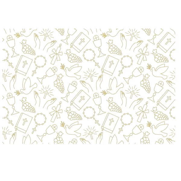 Decalques Elementos Batismo - Dourado que Imita Ouro
