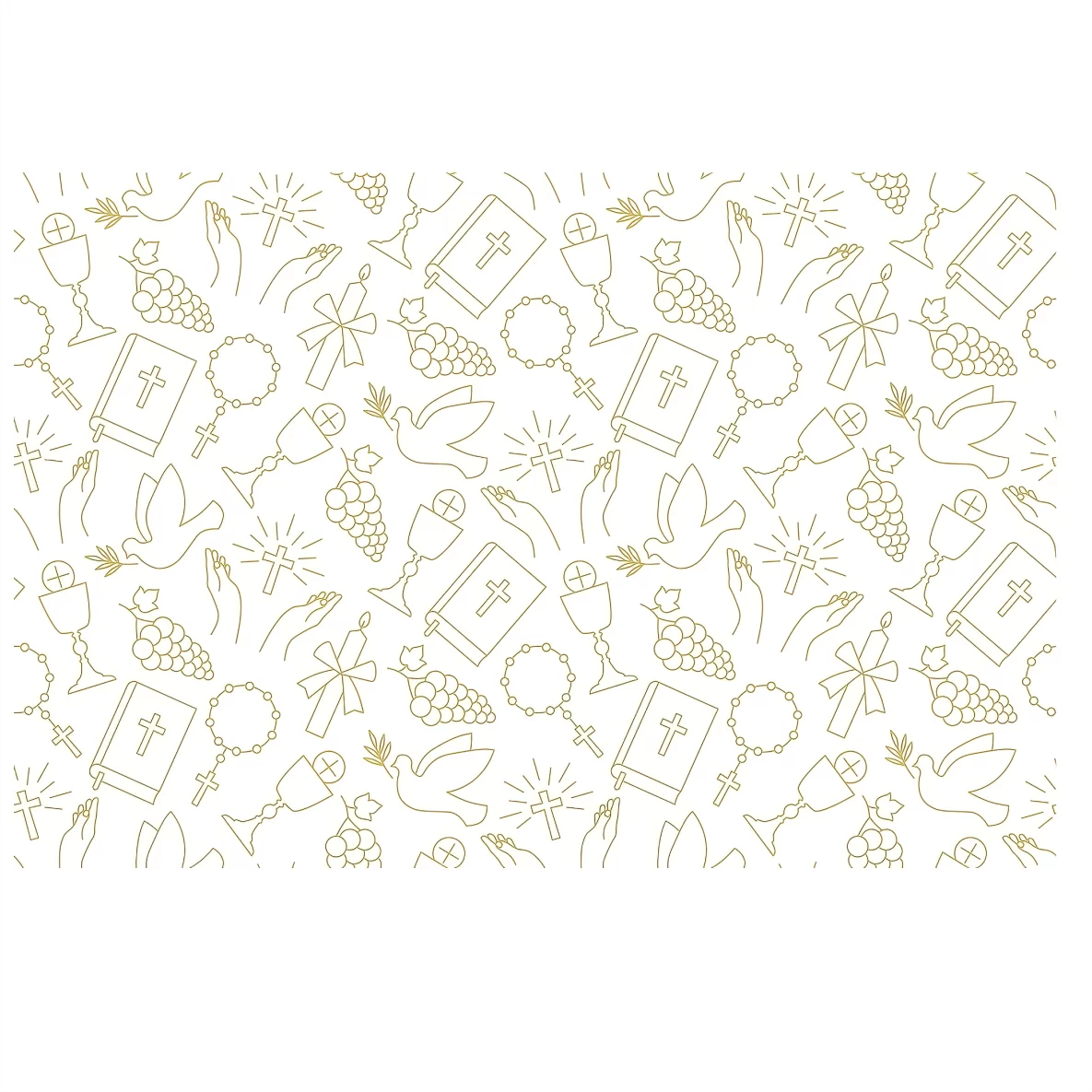 Decalques Elementos Batismo - Dourado que Imita Ouro