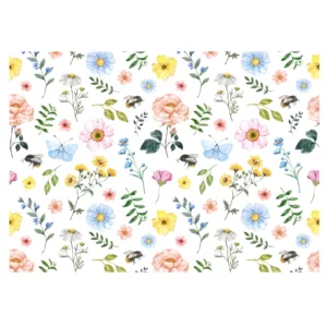 Decalques Flores com Insetos