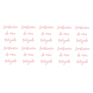 Lembrança do meu Batizado - Rosa