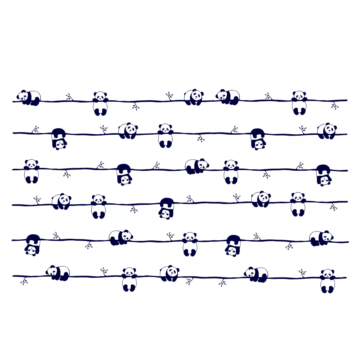 Decalques Tapete Pandinhas