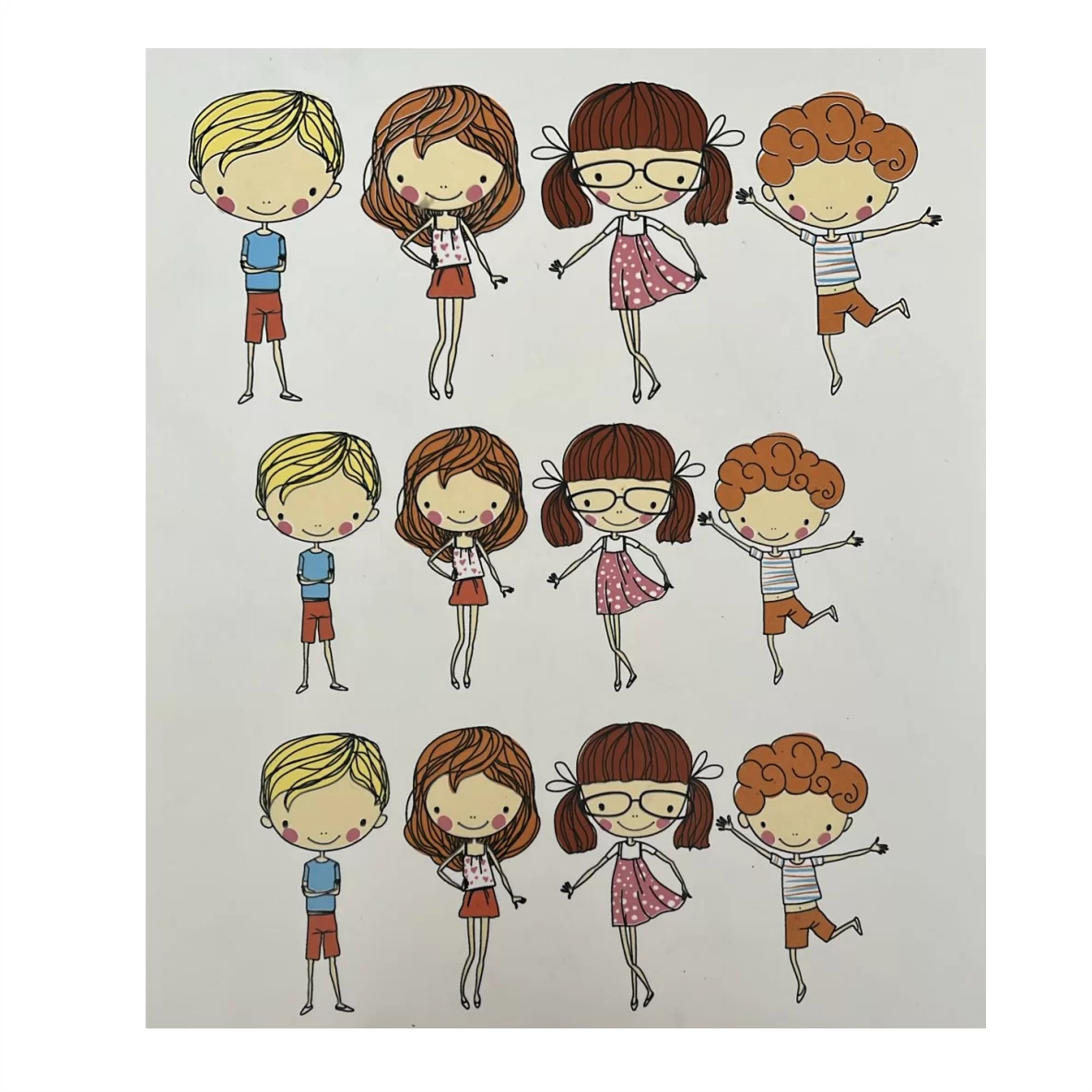 Decalques Crianças Coloridas - Imagem 2