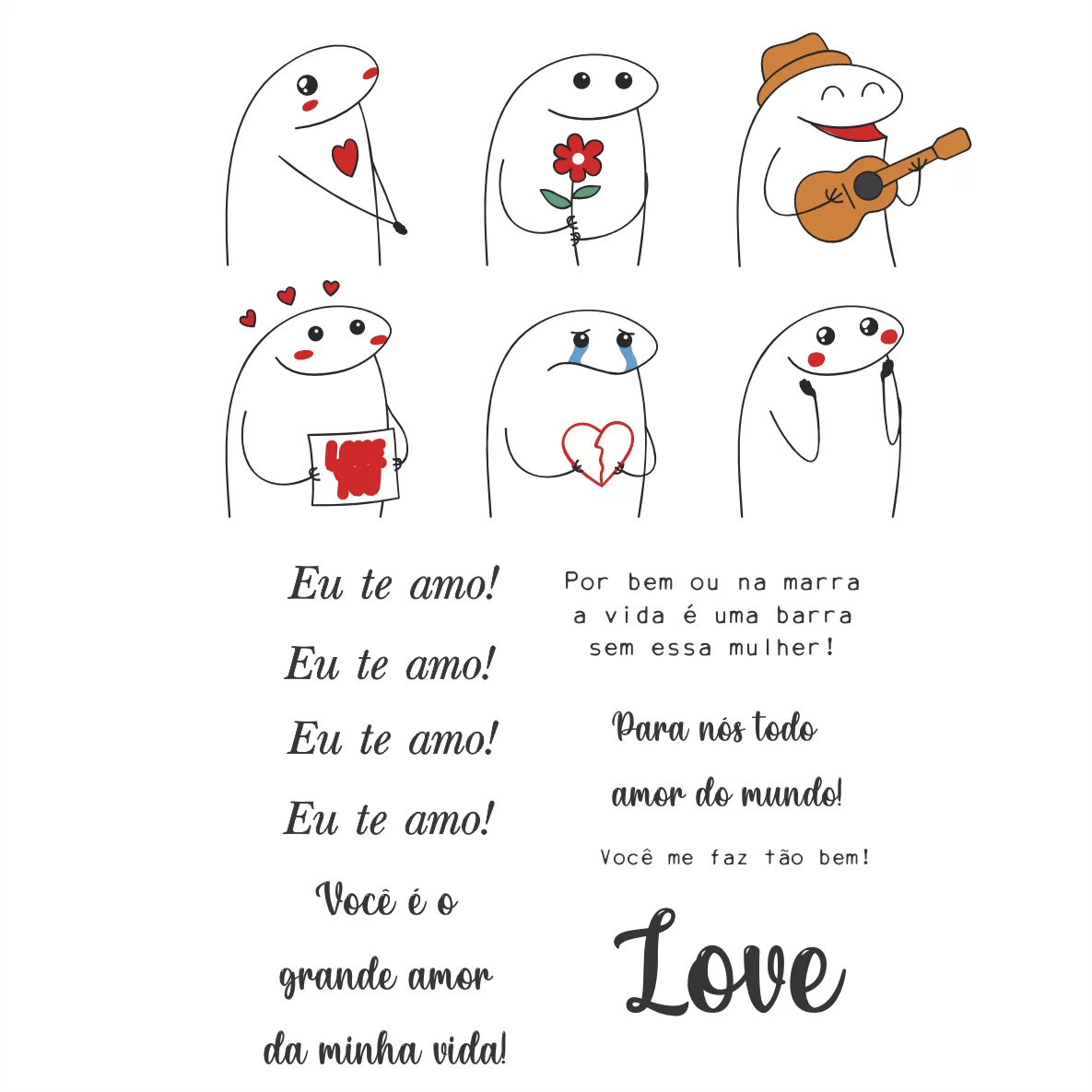 Decalques para Namorados - Amor