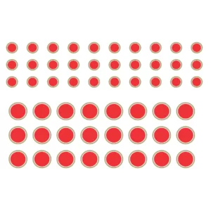 Decalques Círculos Vermelho e Ouro