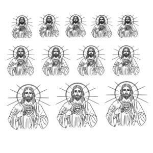 Decalques Jesus - Preto
