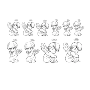 Decalques Anjo - Preto