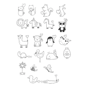 Decalques Elementos Fofos - 2