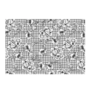 Decalques Flor Preta Toile