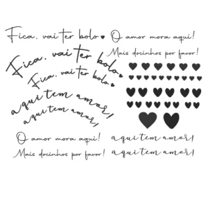 Decalques Frases - Preto