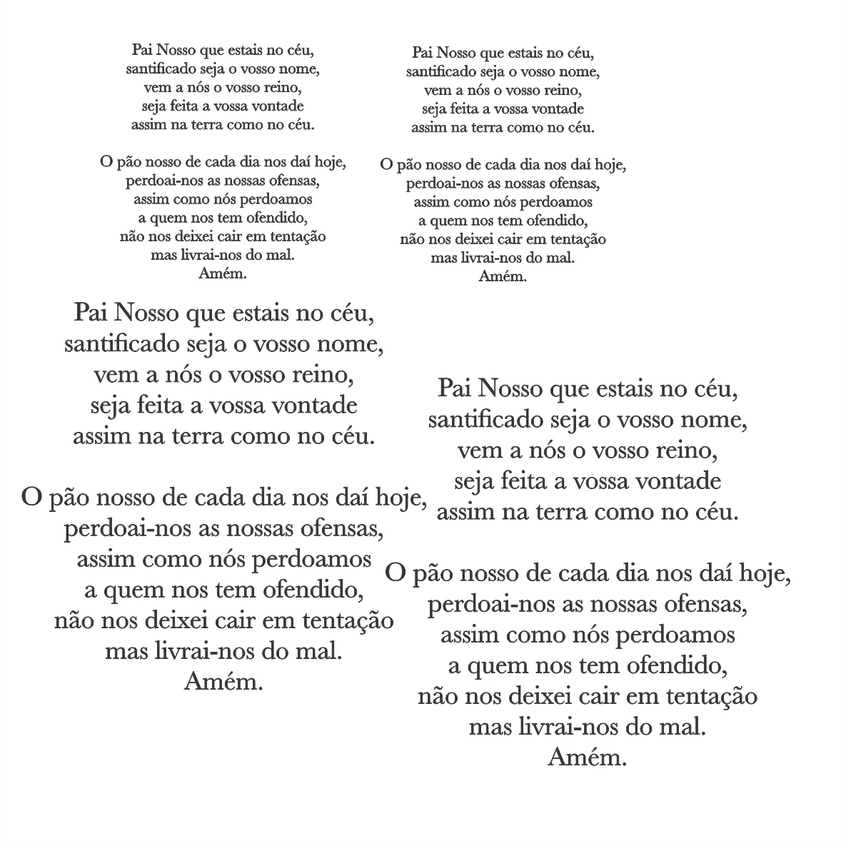 Decalques Oração Pai Nosso - Preto