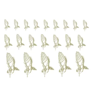 Decalques Mãos Segurando Rosário Ouro