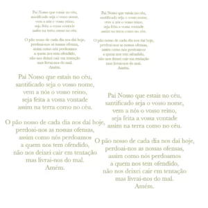 Decalques Oração Pai Nosso - Ouro