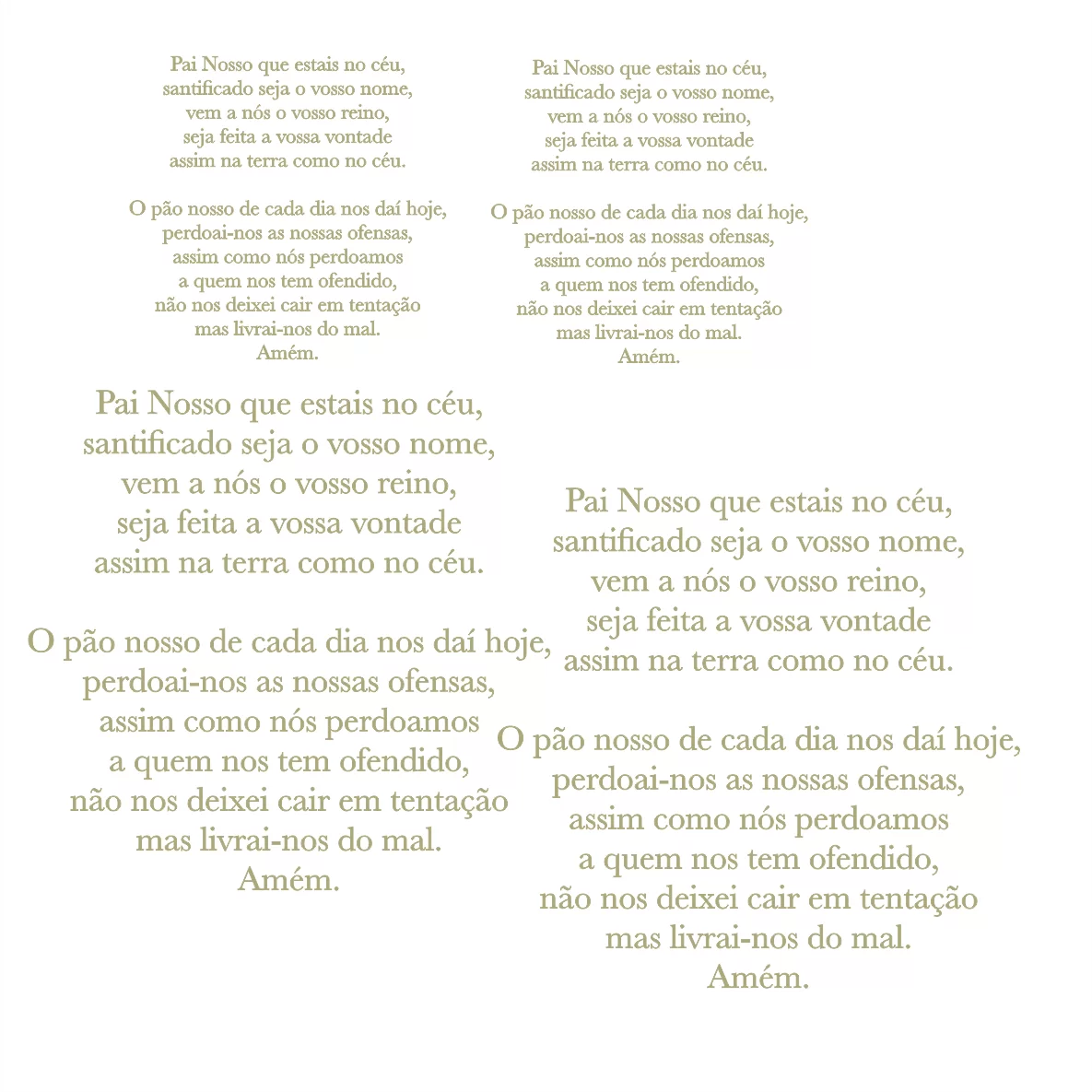 Decalques Oração Pai Nosso - Ouro