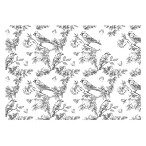 Decalques Tapete Pássaros - Preto