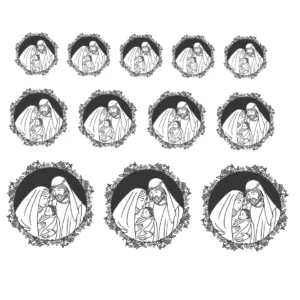 Decalques Sagrada Família Preto