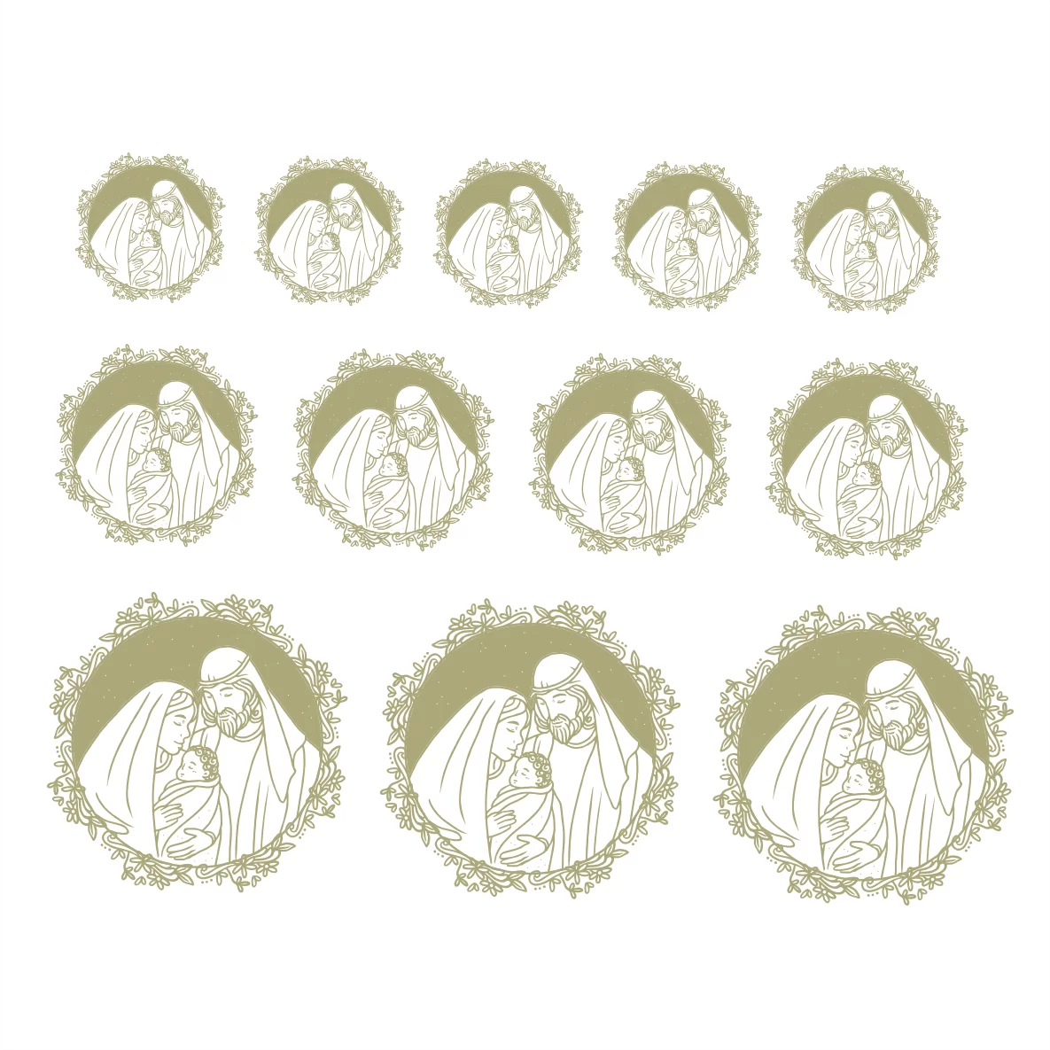 Decalques Sagrada Família Ouro