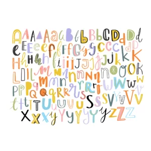 Decalques Alfabeto Cores