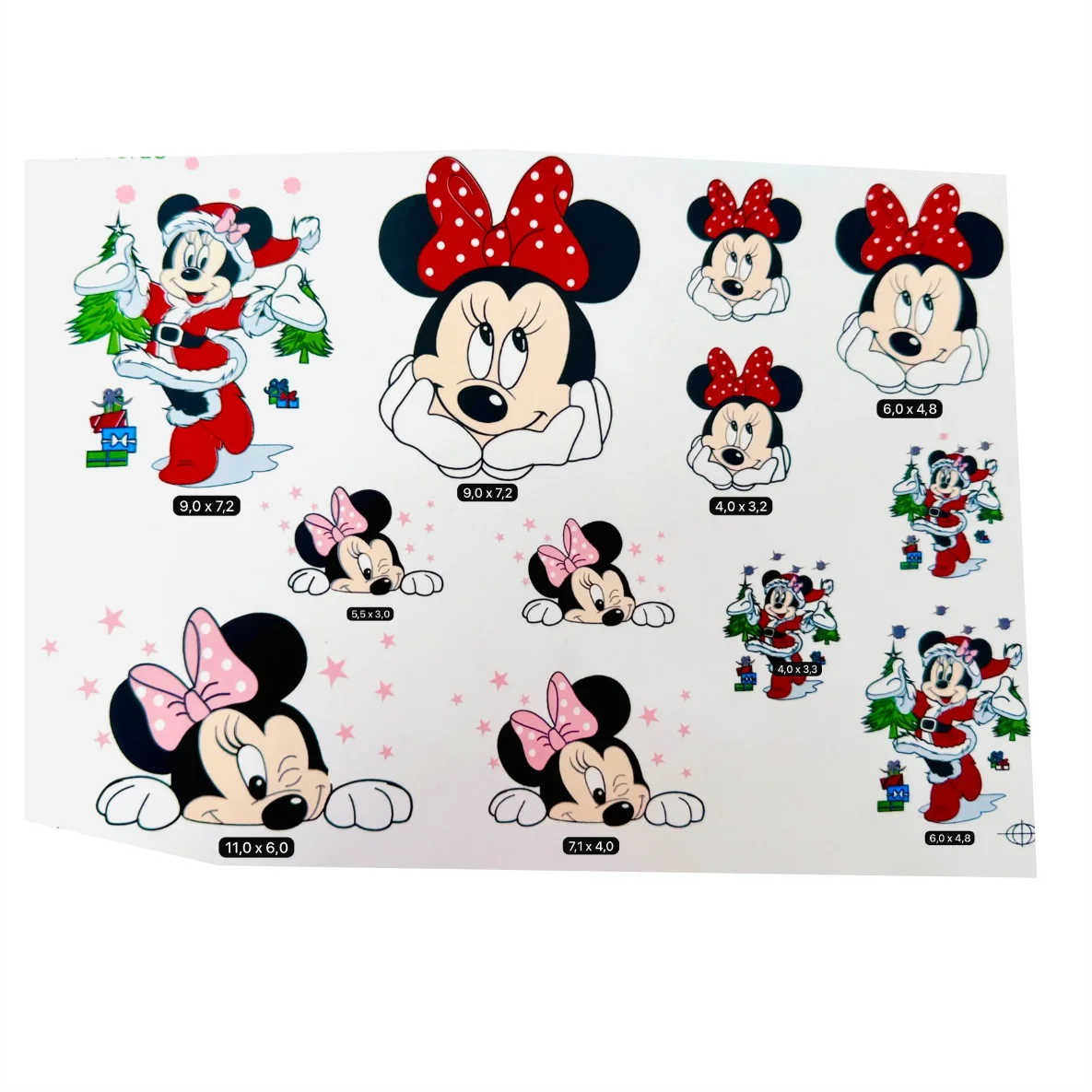Decalques Minnie Rosa e Vermelha