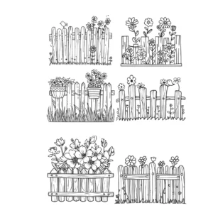 Decalques Cerca com Flores