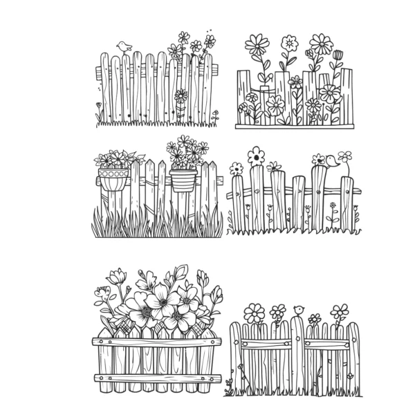 Decalques Cerca com Flores