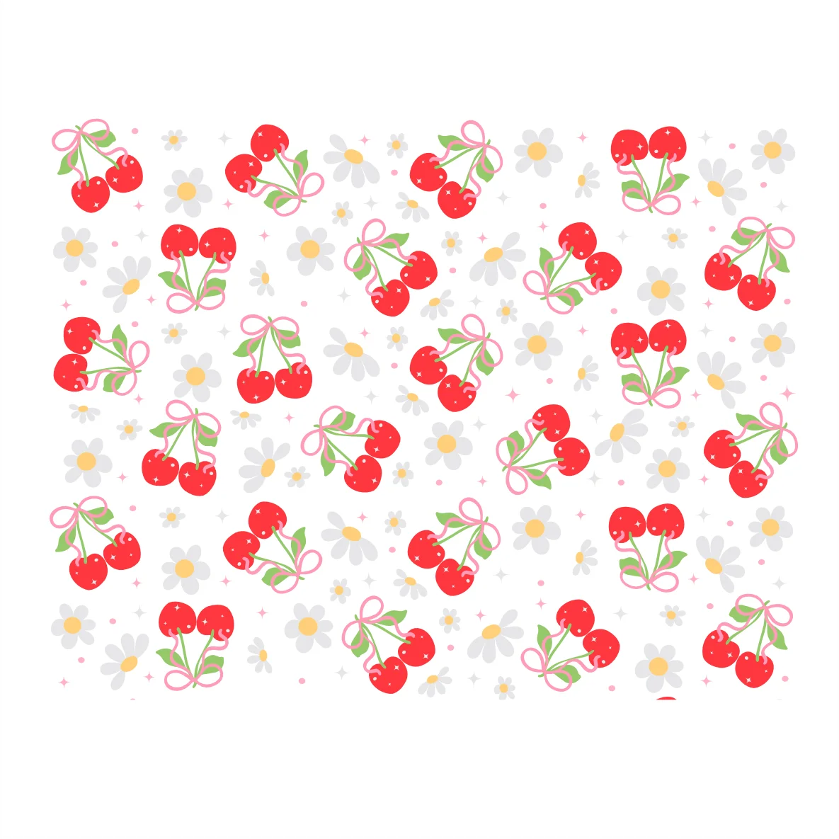 DECALQUES CEREJA COM LAÇO - VIDRO