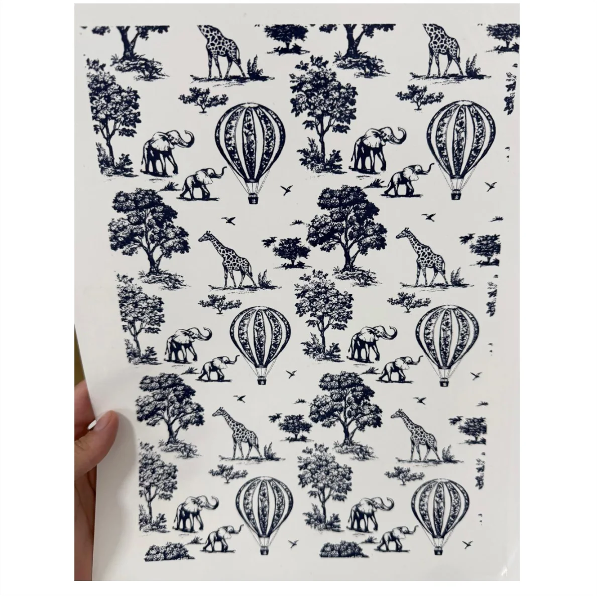 Decalques Safari - Azul Marinho