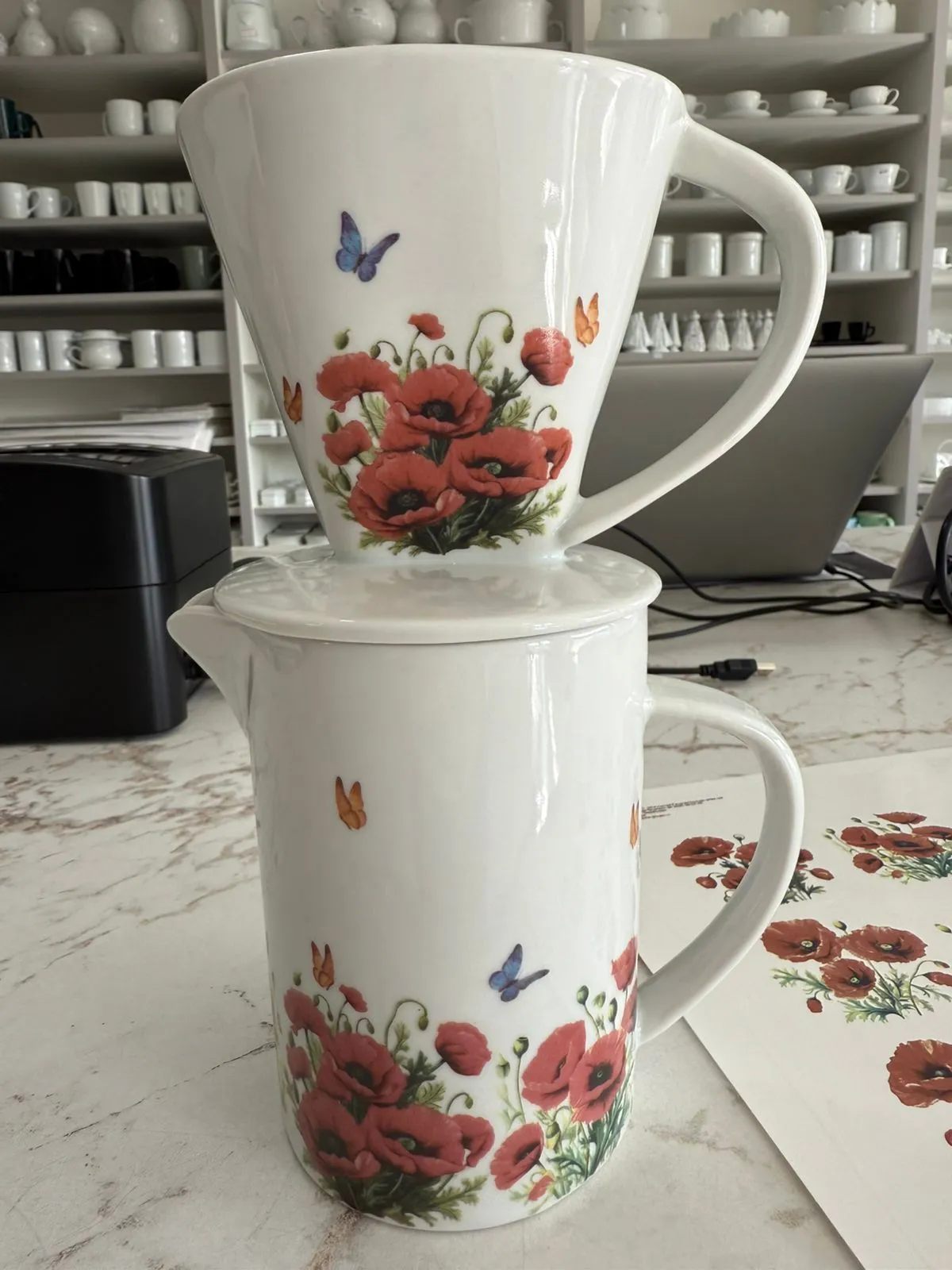 Decalques Flores Vermelhas - Imagem 2