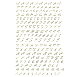 Alfabeto Ouro Completo 1cm - Porcelana