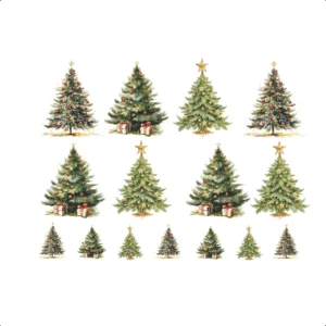 Decalques Árvores de Natal - Porcelana