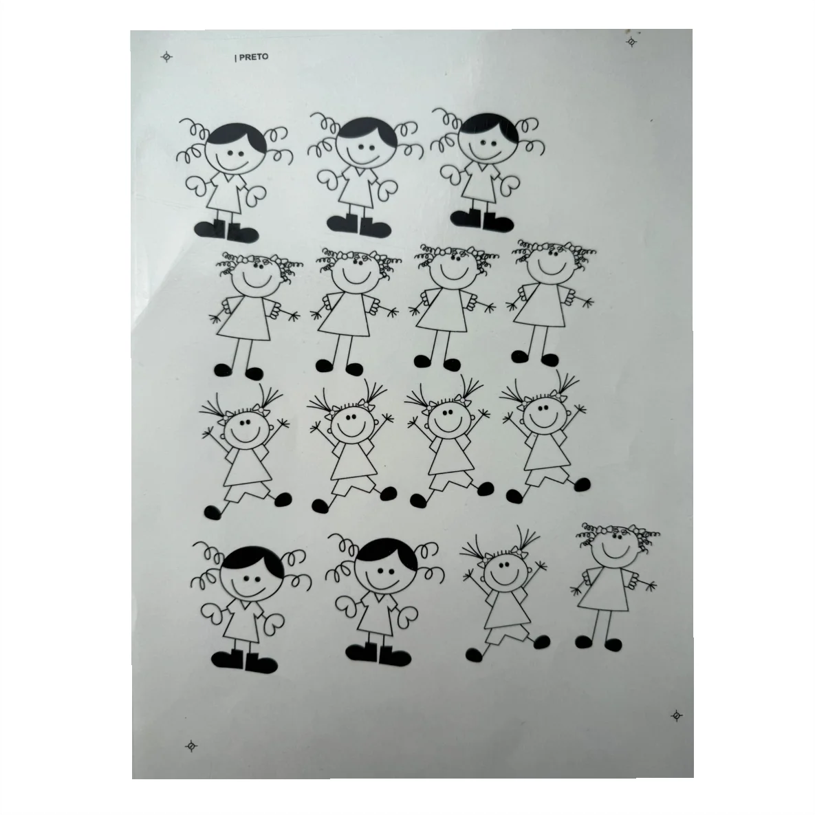 Decalques Contorno Crianças - PROMOÇÃO