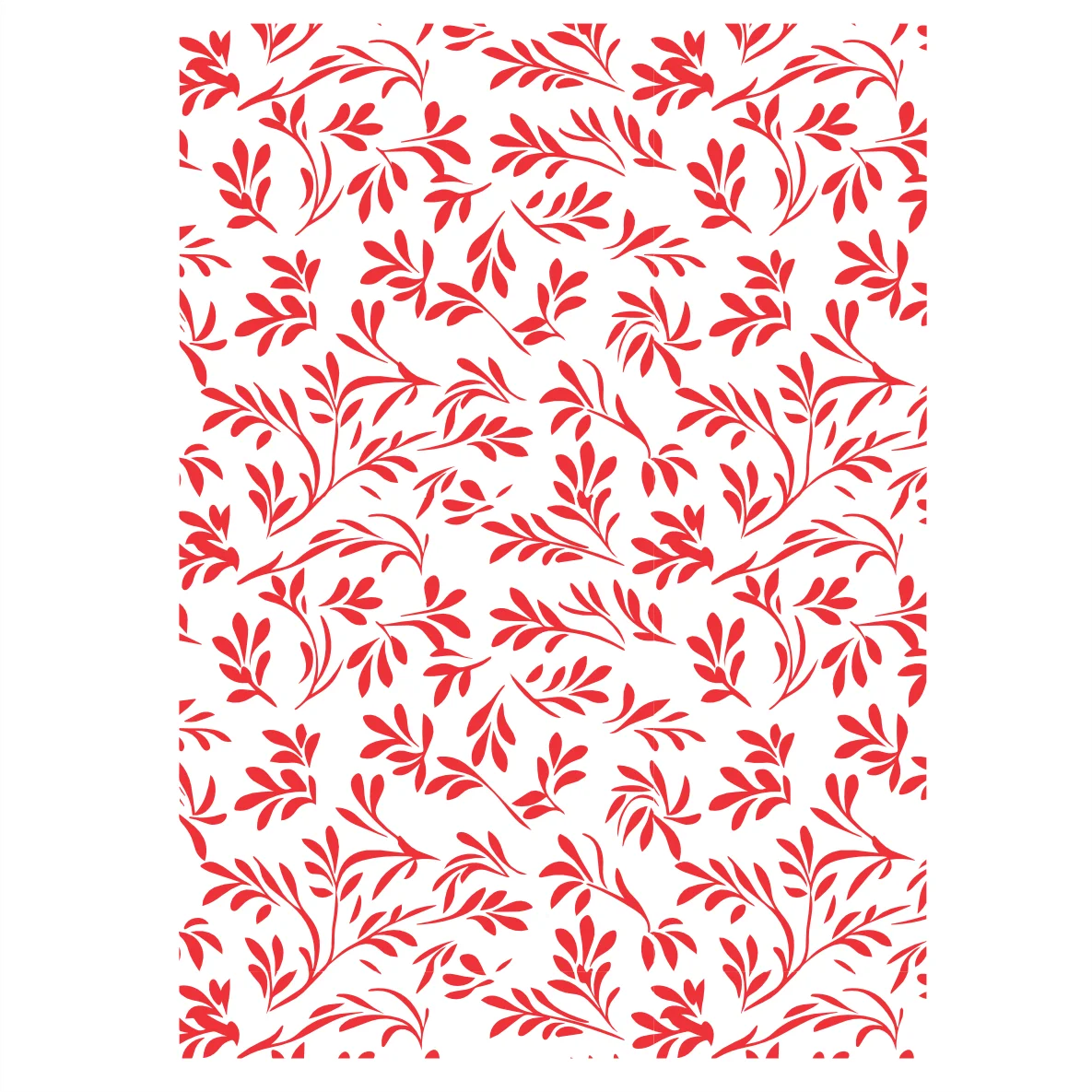 Decalques Folhagem - Vermelho