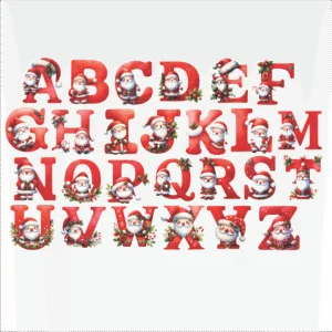Decalques Alfabeto Natal - Porcelana