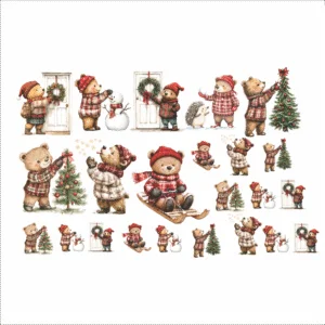 Decalques Natal Fofos - Porcelana