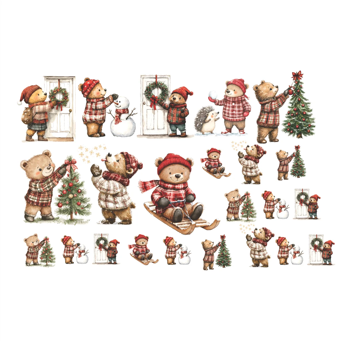 Decalques Natal Fofos - VIDRO