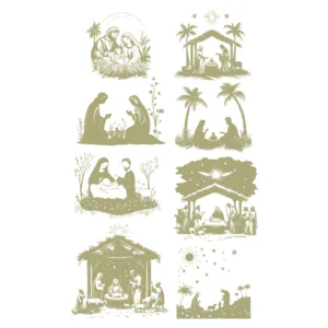 Decalques Presépio - Dourado que Imita Ouro