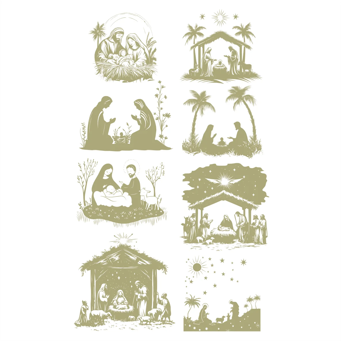 Decalques Presépio - Dourado que Imita Ouro