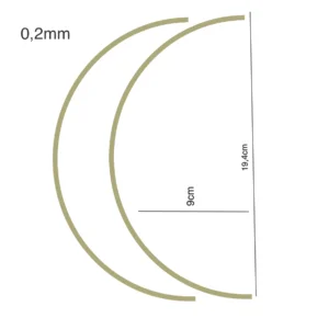 Tiras Borda Ouro - 19cm
