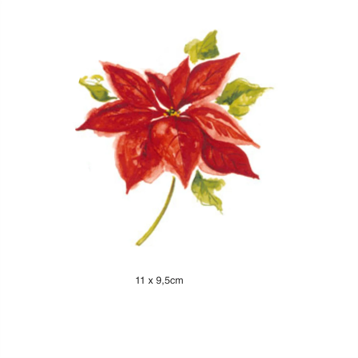 Decalques Poinsétia 11 x 9,5cm