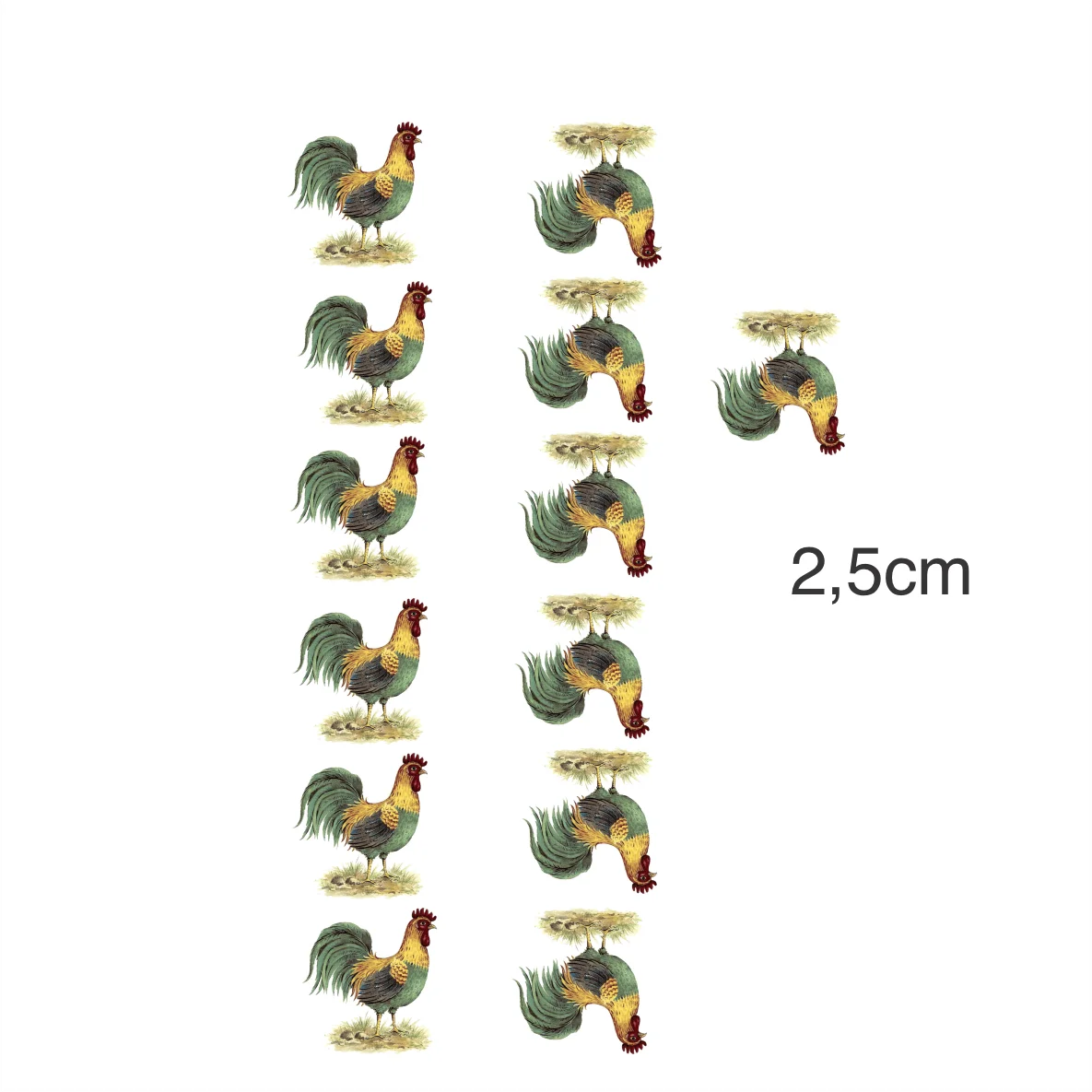 Decalques Galo - 2,5cm