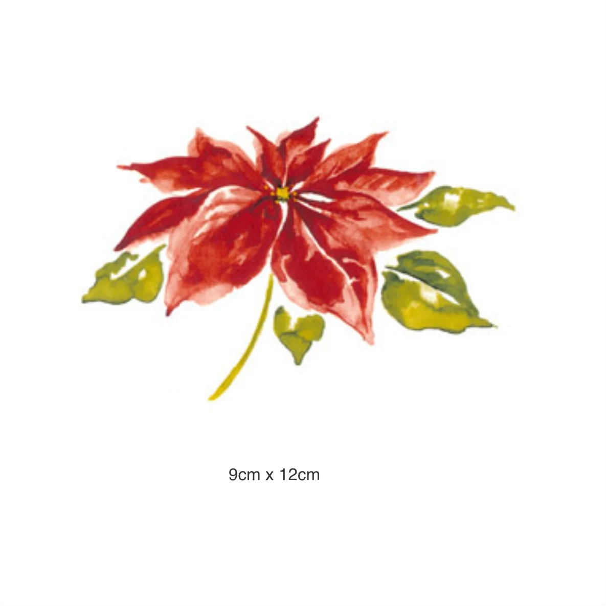 Decalques Poinsétia 9 x 12,5cm