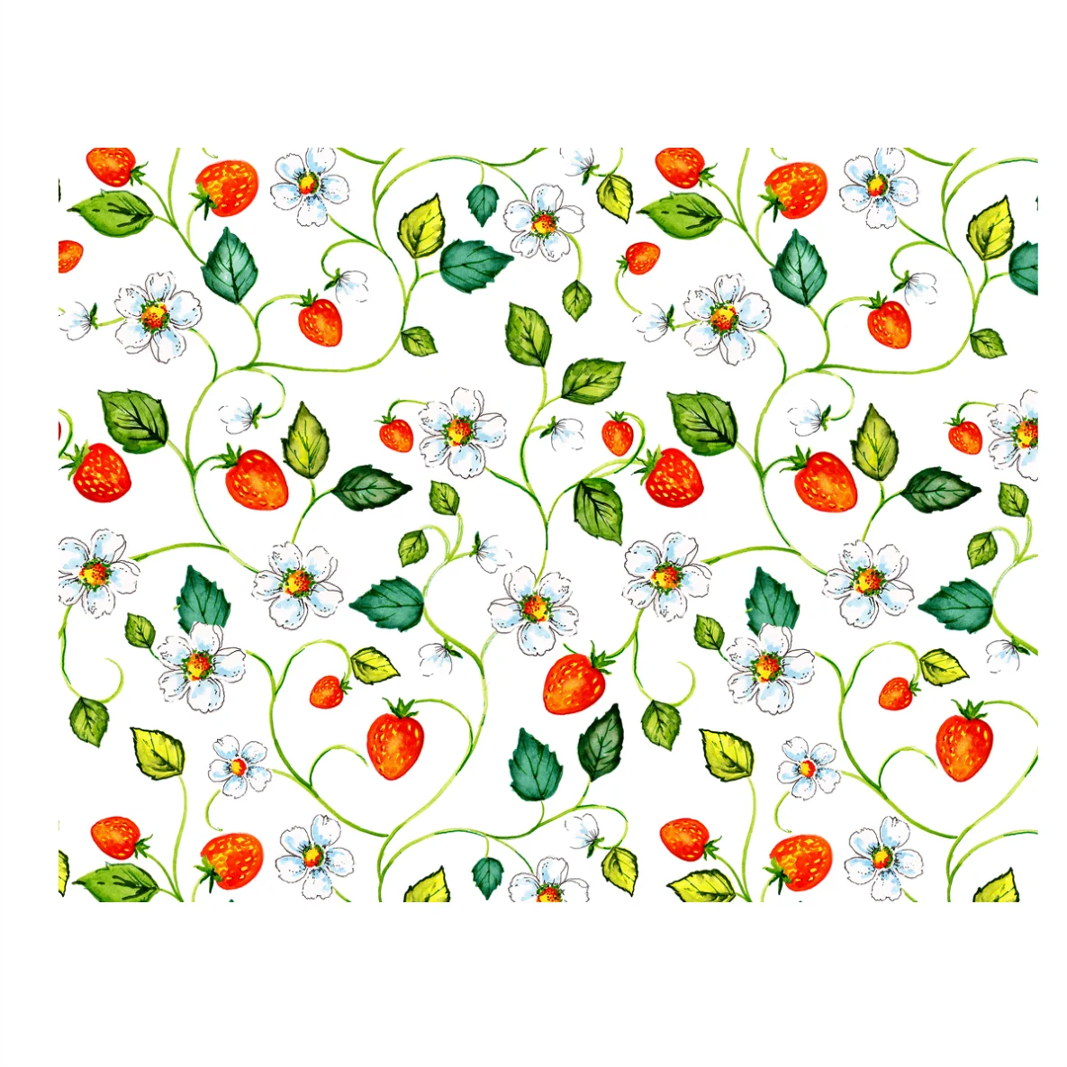 Decalques Morango Com Flores