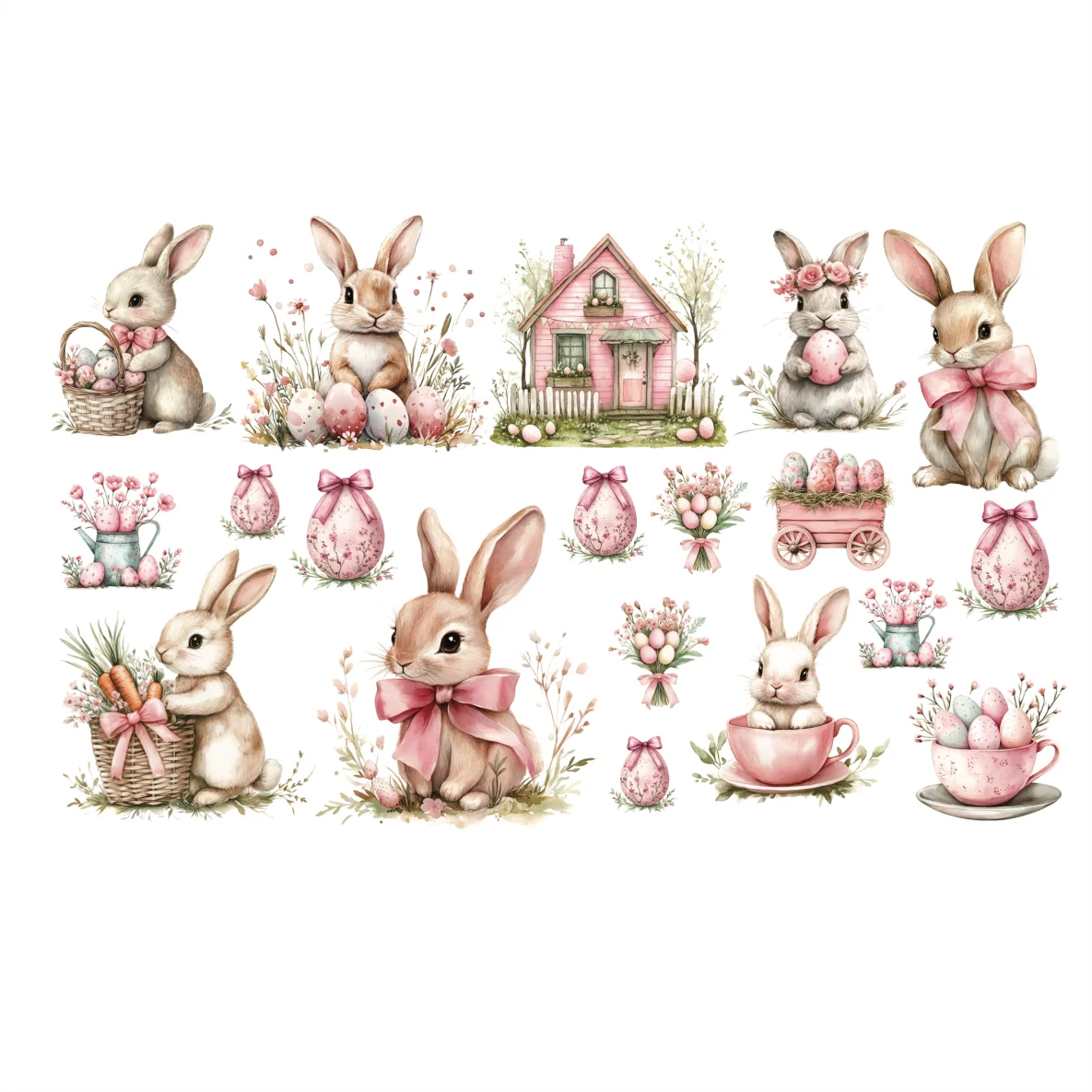 Decalques Páscoa Rosa