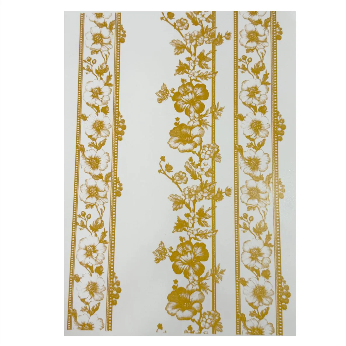 Decalques Tiras Florais - Dourado que Imita Ouro - Imagem 2