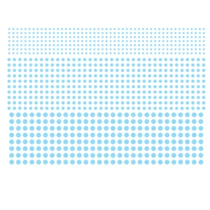 Decalques Bolinhas Azul Bebê - Porcelana