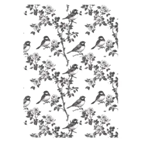 Decalques Pássaros Toile - Azul Marinho