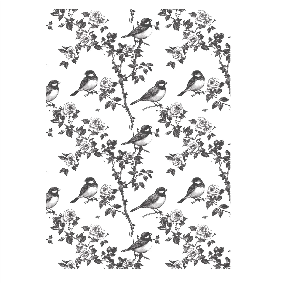 Decalques Pássaros Toile - Azul Marinho