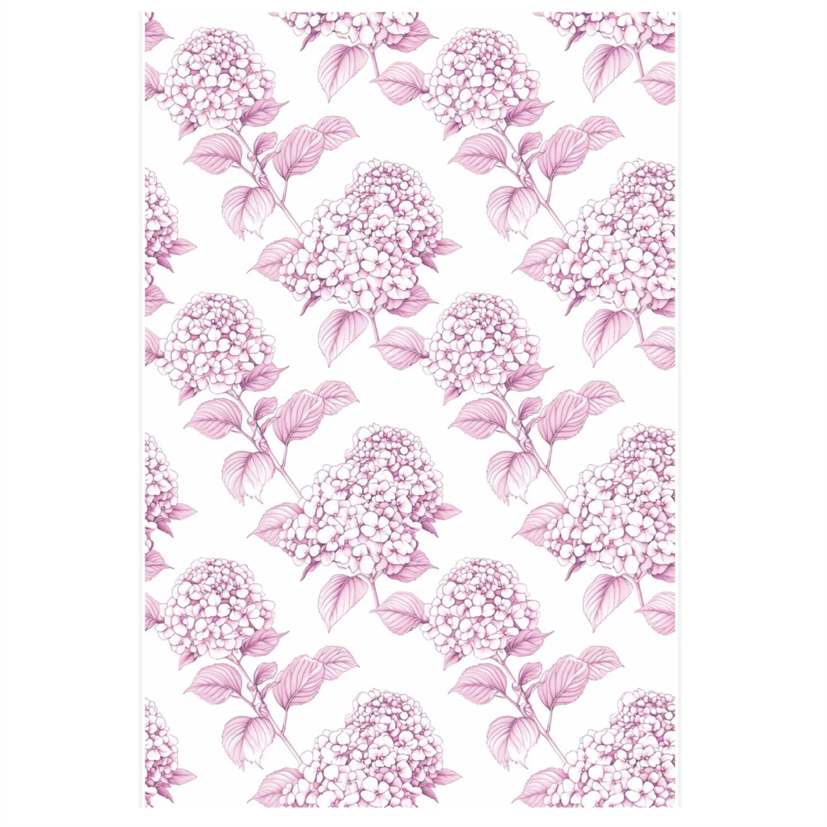 Decalques Tapete Hortênsias - Rosa