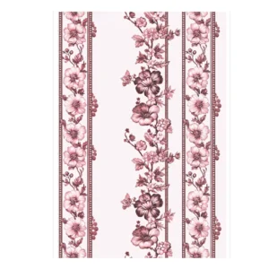 Decalques Tiras Florais - Vermelho Ferro