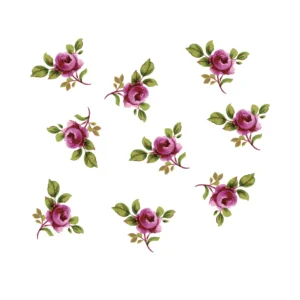 Decalques Rosas Aquarela - 1,7cm