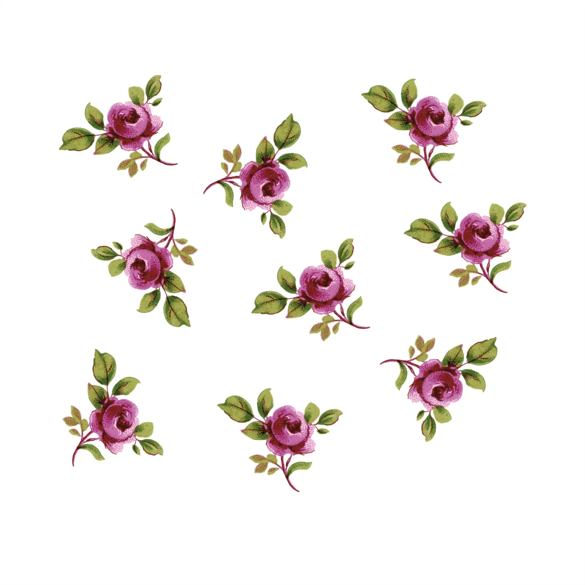 Decalques Rosas Aquarela - 1,7cm